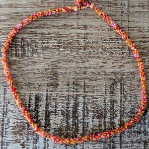 Handmade Multi-Strand Beaded Necklace - Multi-Colored